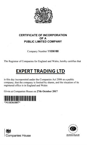 Expert Trading LTD Cert Expert Trading LTD Cert